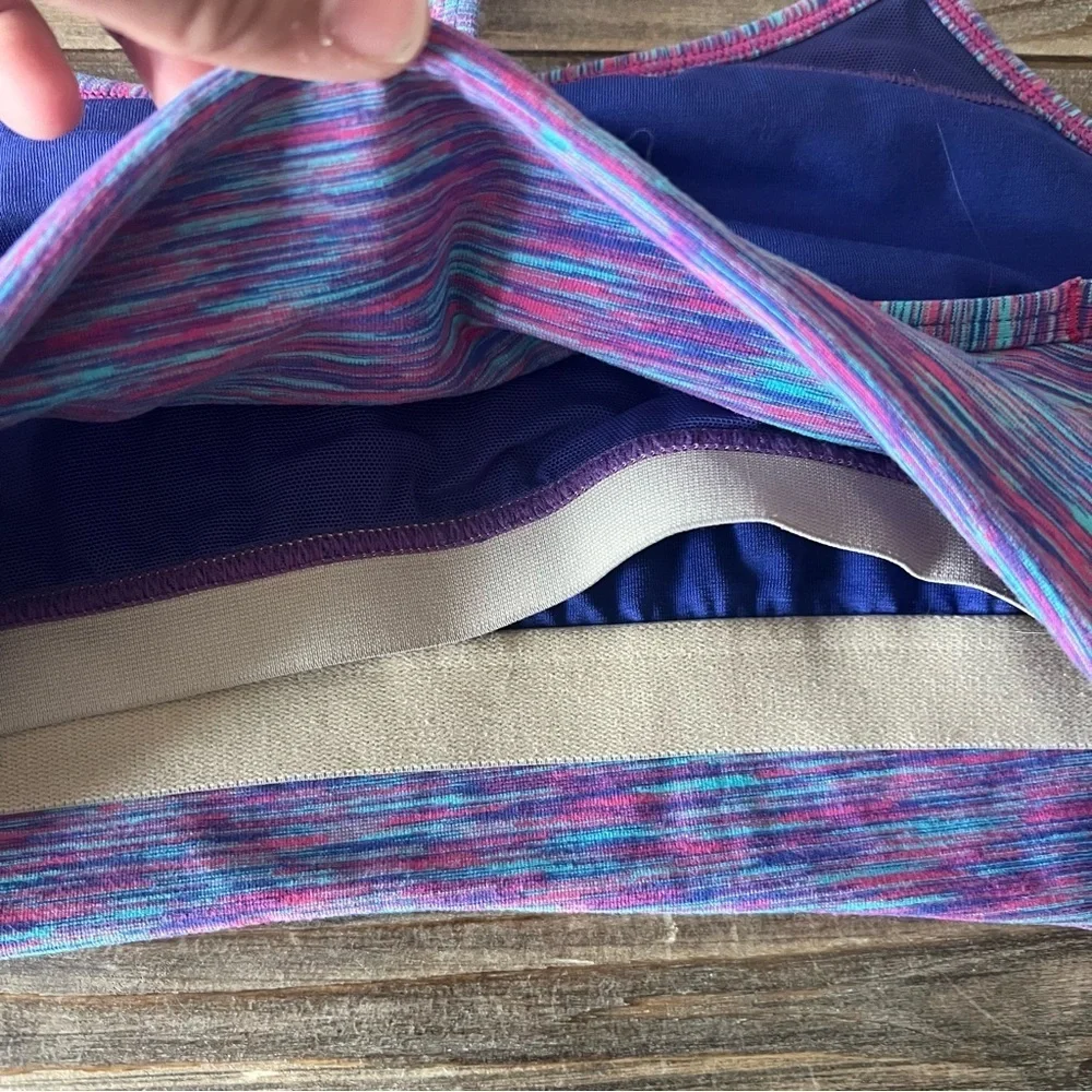 Lululemon Power Y Bold Blue Space Dye Cut Tank Top Size Small